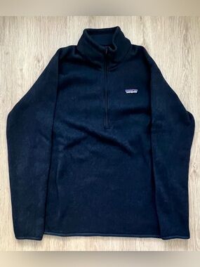 Patagonia Fleece 1/4 Zip Fleece Sweater Mens XL Navy Blue Performance Jacket